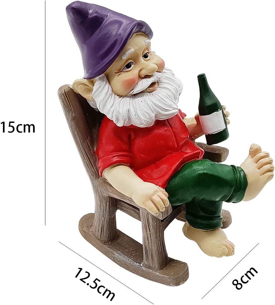 Outdoor Funny Garden Gnomes Decoration Statue Dwarf Figurines Ornament