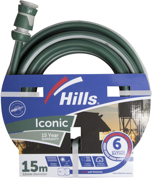 Iconic 12mm Kink Resistant Garden Hose - 15m