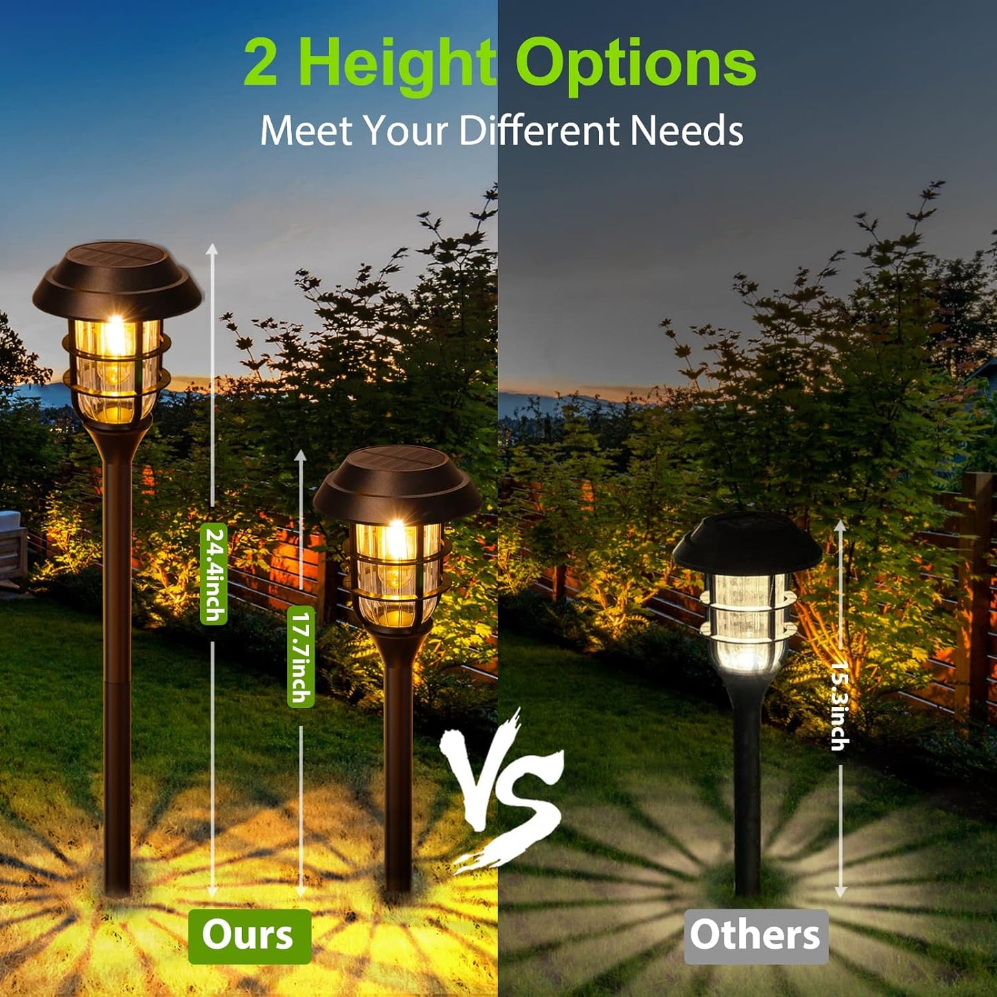 Solar Pathway Lights Outdoor, 8 Pack Bright Solar Lights Outdoor, IP65 Waterproof Auto On/Off Solar Garden Lights