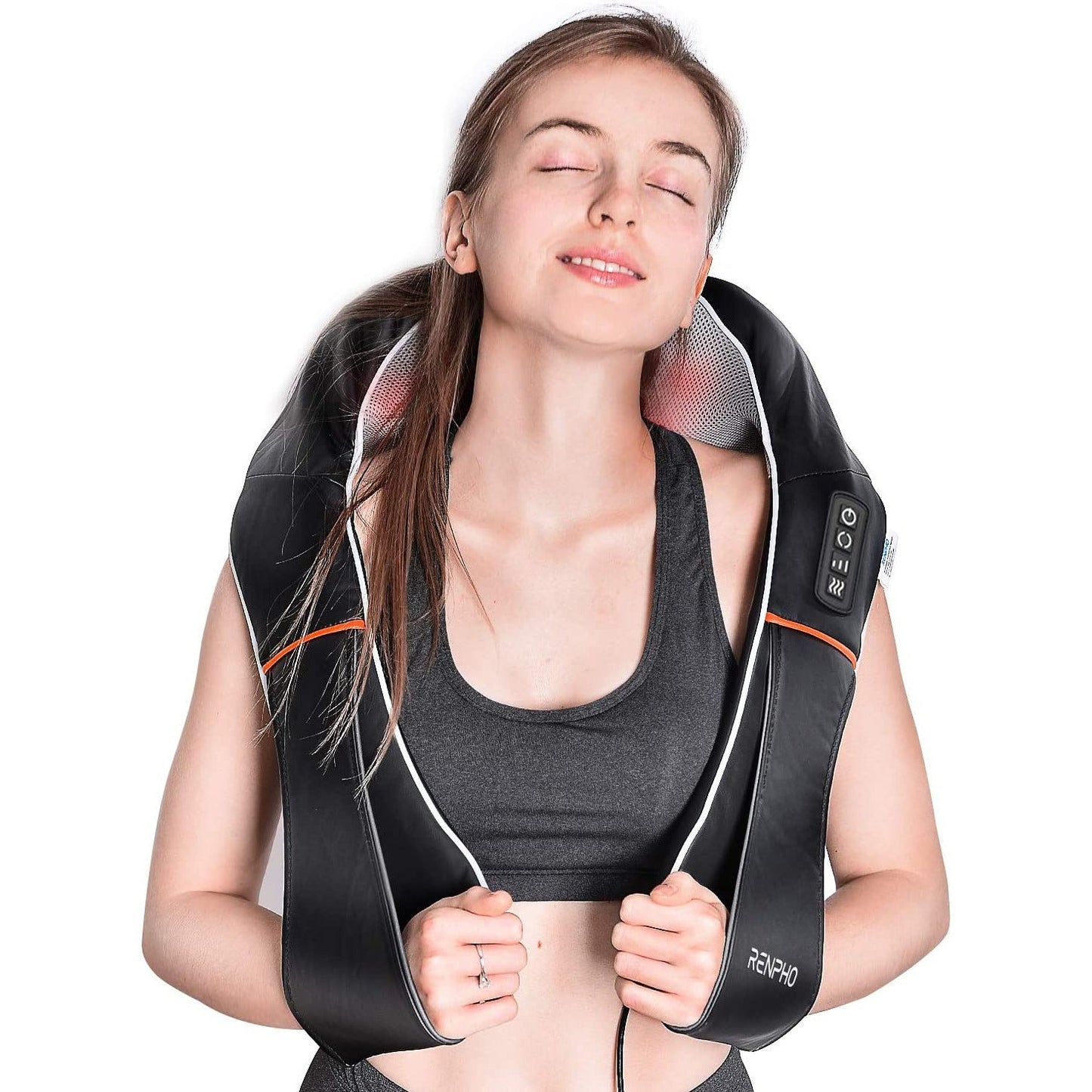 Electric Neck and Back Massager with Heat, 3D Kneading Massage Pillow for Pain Relief on Shoulder Leg Calf Foot Full Body Muscles