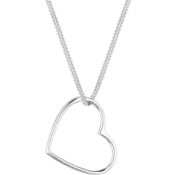 Women's 925 Sterling Silver Heart Pendant Love Filigree Necklace