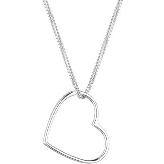 Women's 925 Sterling Silver Heart Pendant Love Filigree Necklace