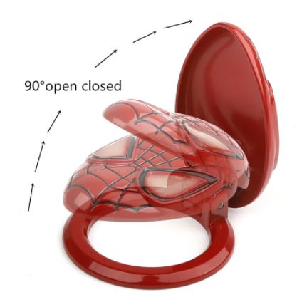 Spiderman Car Start Stop Button Protection Cover Carbon Fiber