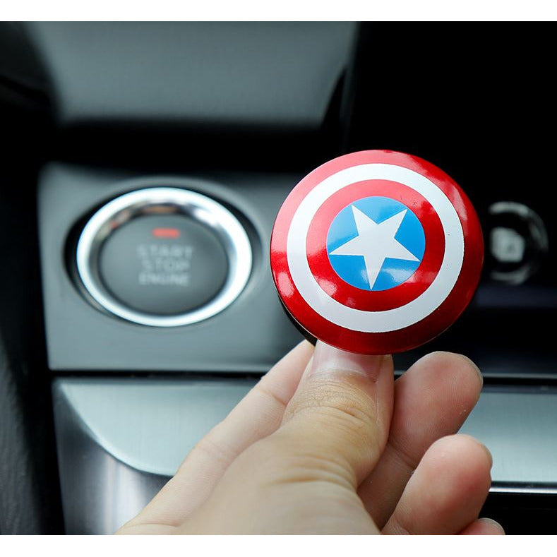 Marvel Captain America Car One-button Start Button Decorative Protective Cover Stickers Ignition Device Switch Decorative