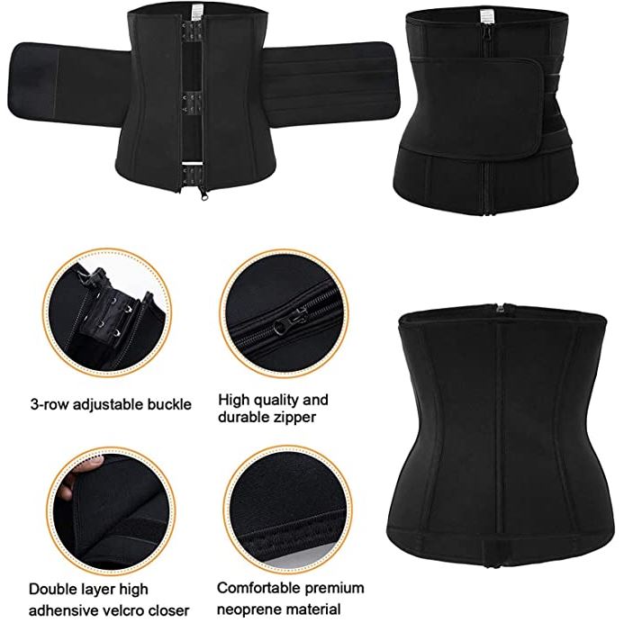 Women Waist Trainer Cincher Belt Tummy Control Sweat Girdle Workout Slim Belly Band for Weight Loss