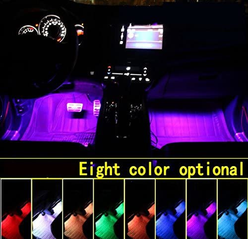 Car LED Strip Light, Uniwit 4 Pcs Multicolor USB Lights for Car, TV, Home with Sound Active Function, Wireless Remote Control