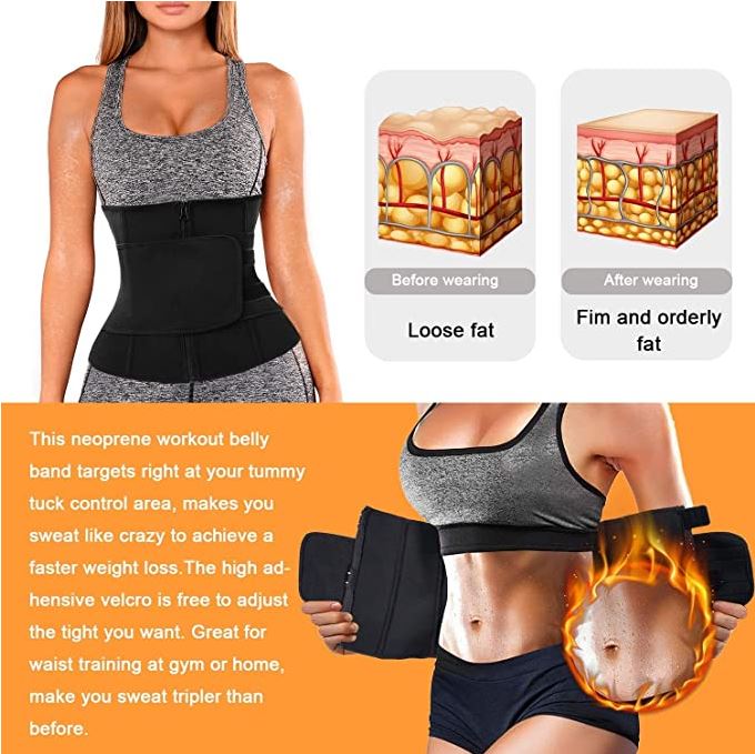 Women Waist Trainer Cincher Belt Tummy Control Sweat Girdle Workout Slim Belly Band for Weight Loss