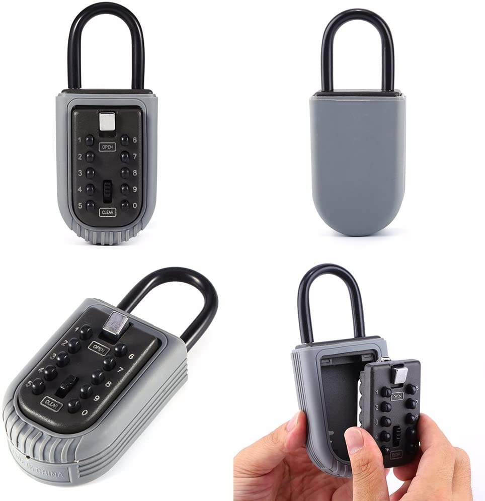 10-Digit Combination Lock Key Safe Storage Box Padlock Security Home Outdoor