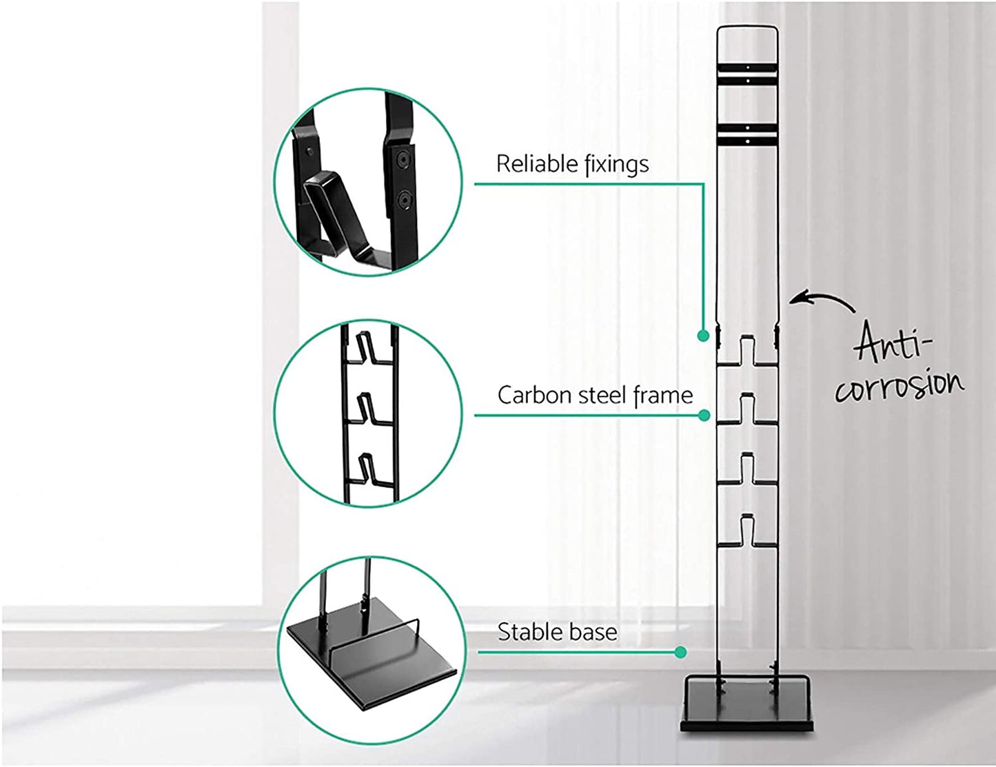 Freestanding Dyson Vacuum Stand Rack Holder Accessories Docking Handheld Stick Vacuum Cleaner for Dyson V6 V7 V8 V10 Silver