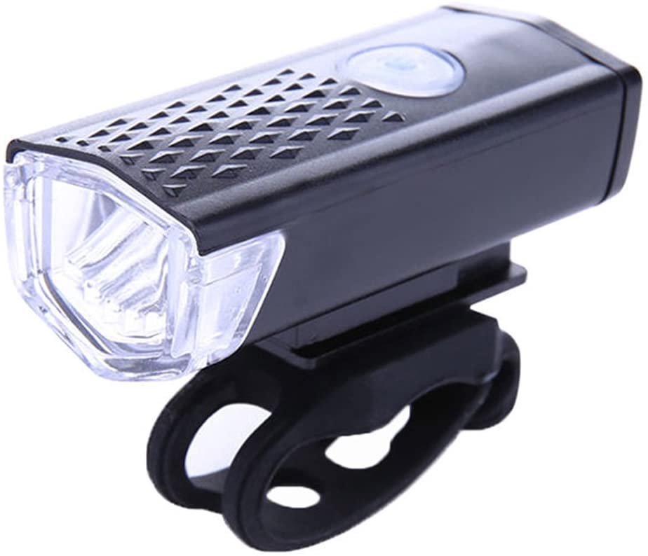 Auveach Bike Head Light Cycling Bicycle LED Lamp USB Rechargeable Front Light Torch, Black