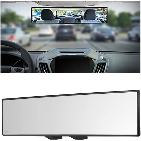 Car Rearview Mirrors 3R Car Universal 12''Interior Clip On Panoramic Rear View Mirror Wide Angle Rear View Mirror (12 L x 2.8 H)