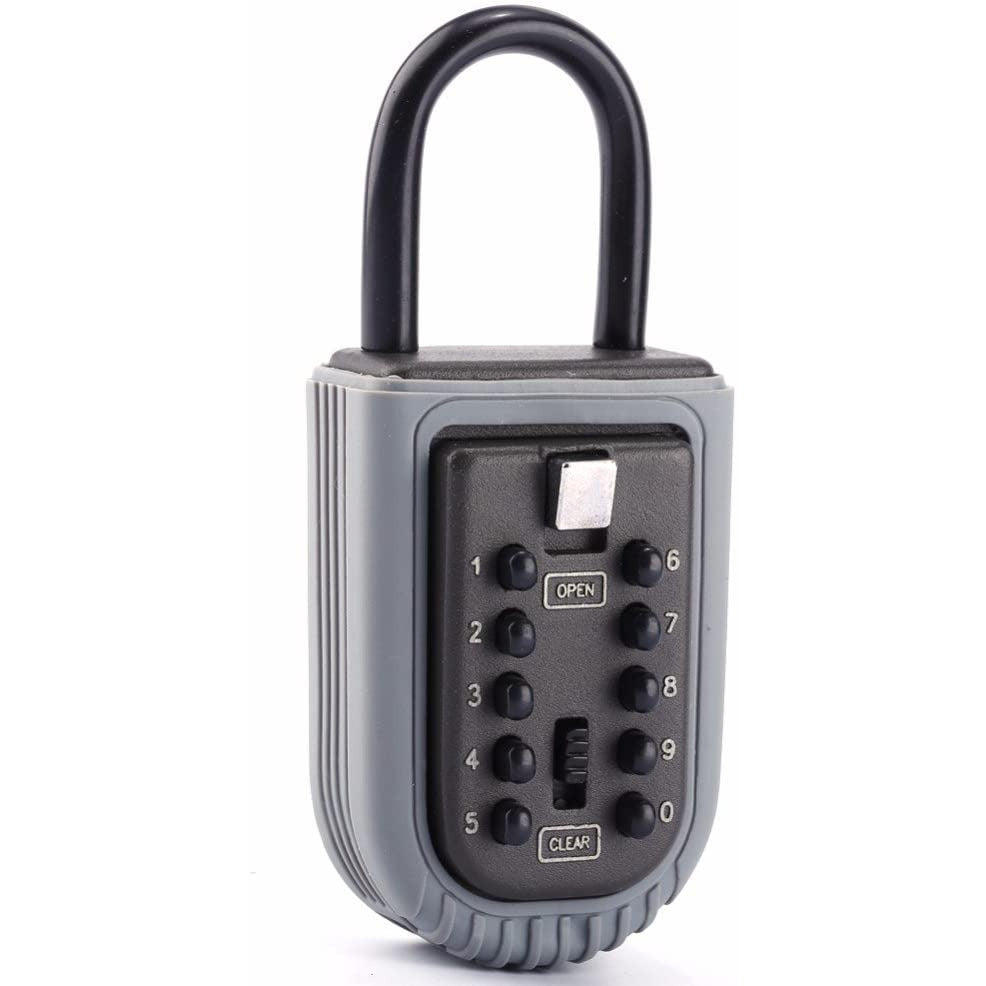 10-Digit Combination Lock Key Safe Storage Box Padlock Security Home Outdoor