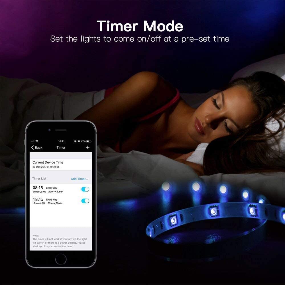 VIPMOON Wireless LED Smart Controller, Compatible with Alexa & Google, IFTTT Working for Android, iOS System and RGB LED Strip Lights  with Remote Control