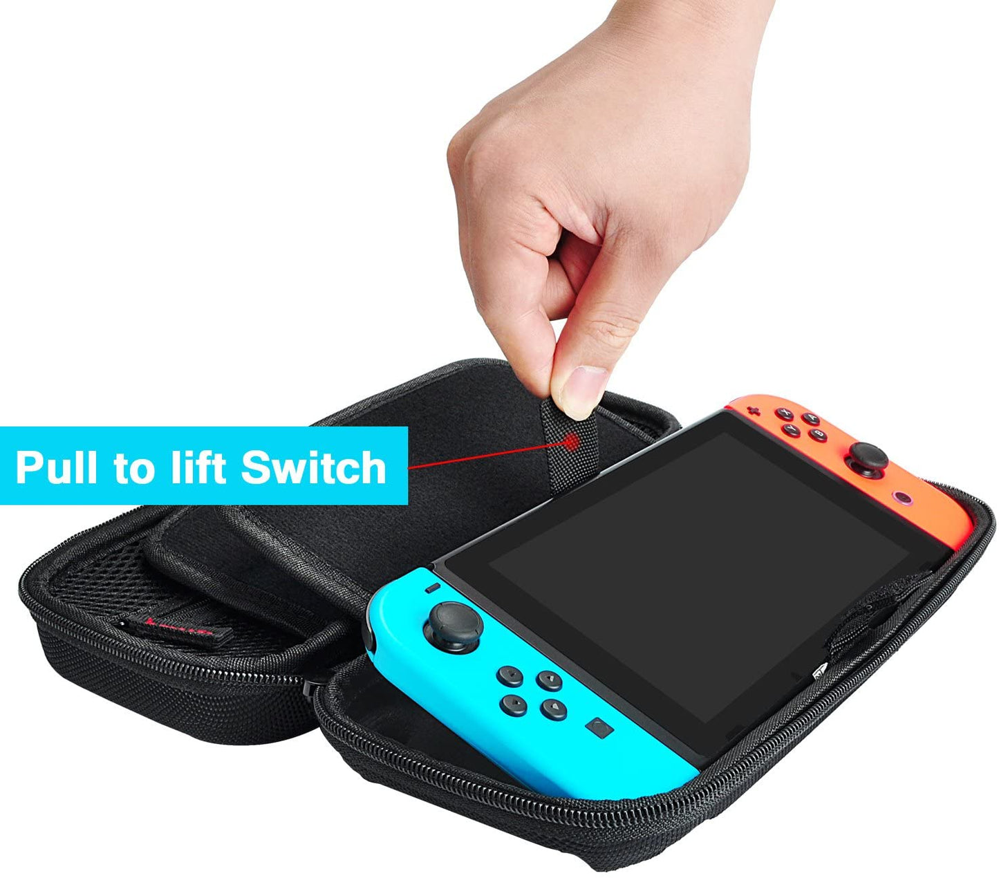 Hestia Goods Switch Carrying Case compatible with Nintendo Switch - 20 Game Cartridges Protective Hard Shell Travel Carrying Case Pouch for Nintendo