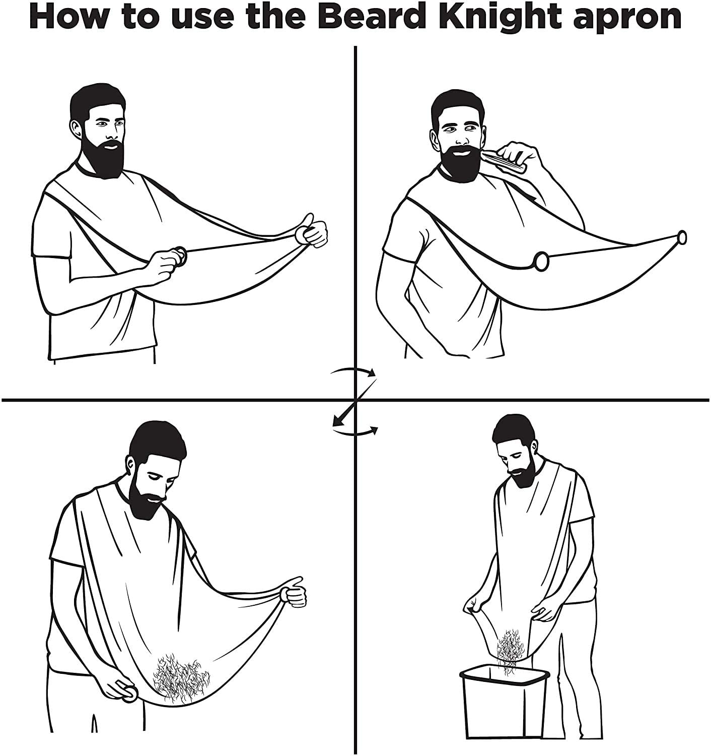 Beard Apron Sticking To Mirror,Hair, non-stick Cape, Beard Collector for Shaving