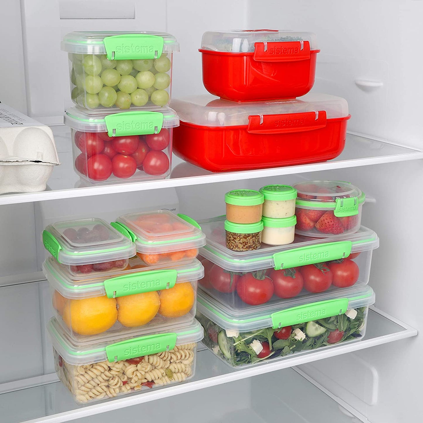 Kitchen Storage Solutions Starter Pack, 18 Containers with Lids, Lunch Boxes, Meal Prep Containers, Pantry Storage, Microwave Steamers and BPA-Free