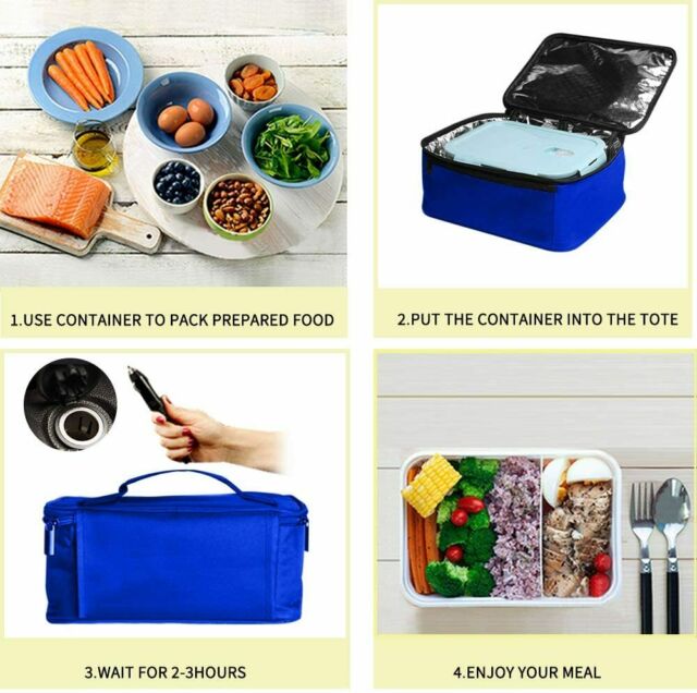 12V Personal Mini Oven Electric Heating Lunch Box Carry Tote Food Warmer for Car